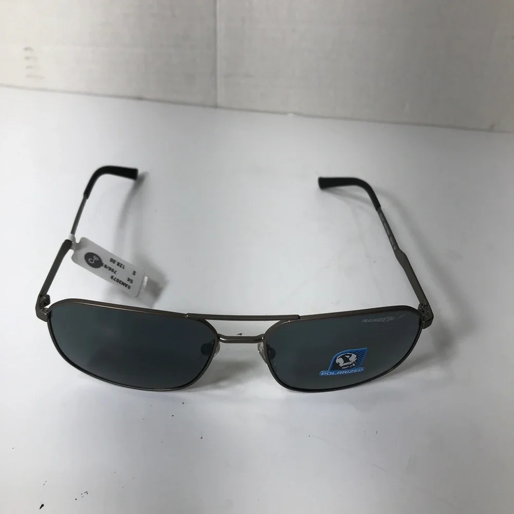 ARNETTE KALLIO AN3079 706 Gunmetal Polarized Dk Grey Aviator Sunglasses Nwt - Picture 1 of 10